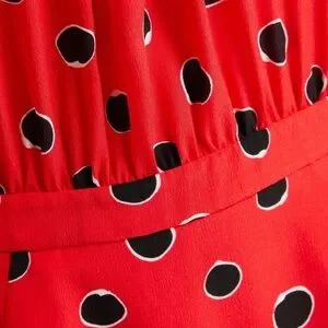 SALONI Dresses Saloni Grace Silkcrepe De Chine Polka Dot Midi